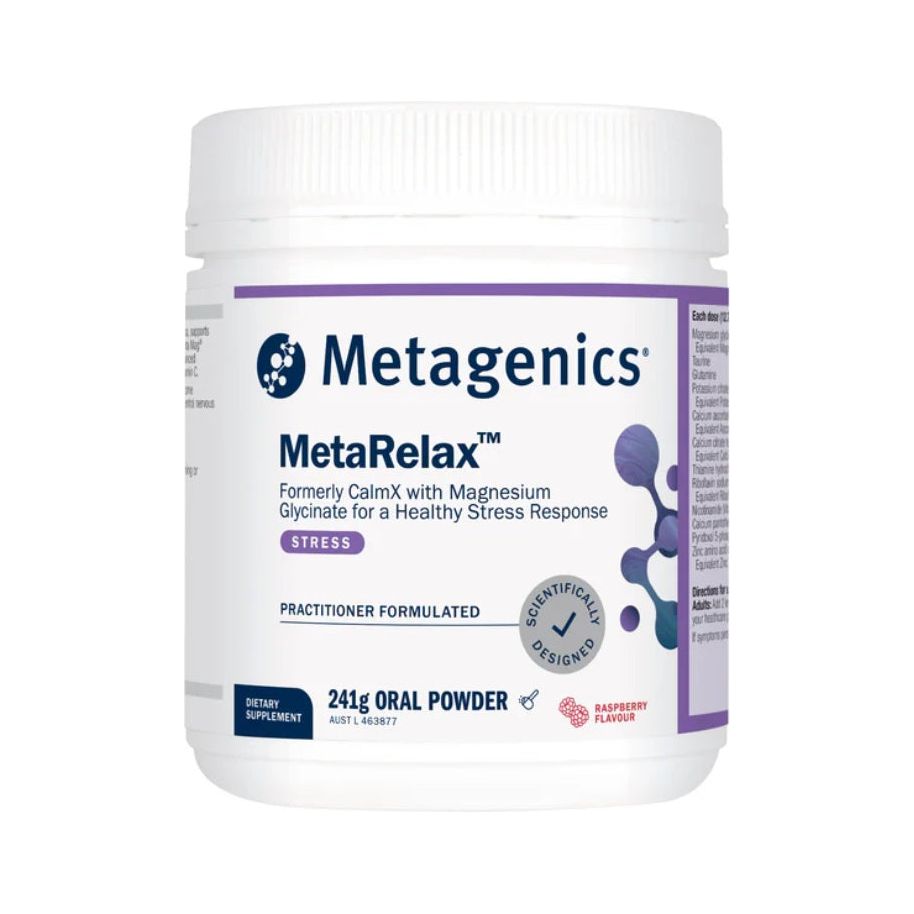 Metagenics MetaRelax Raspberry 241g Powder (Formally CalmX)