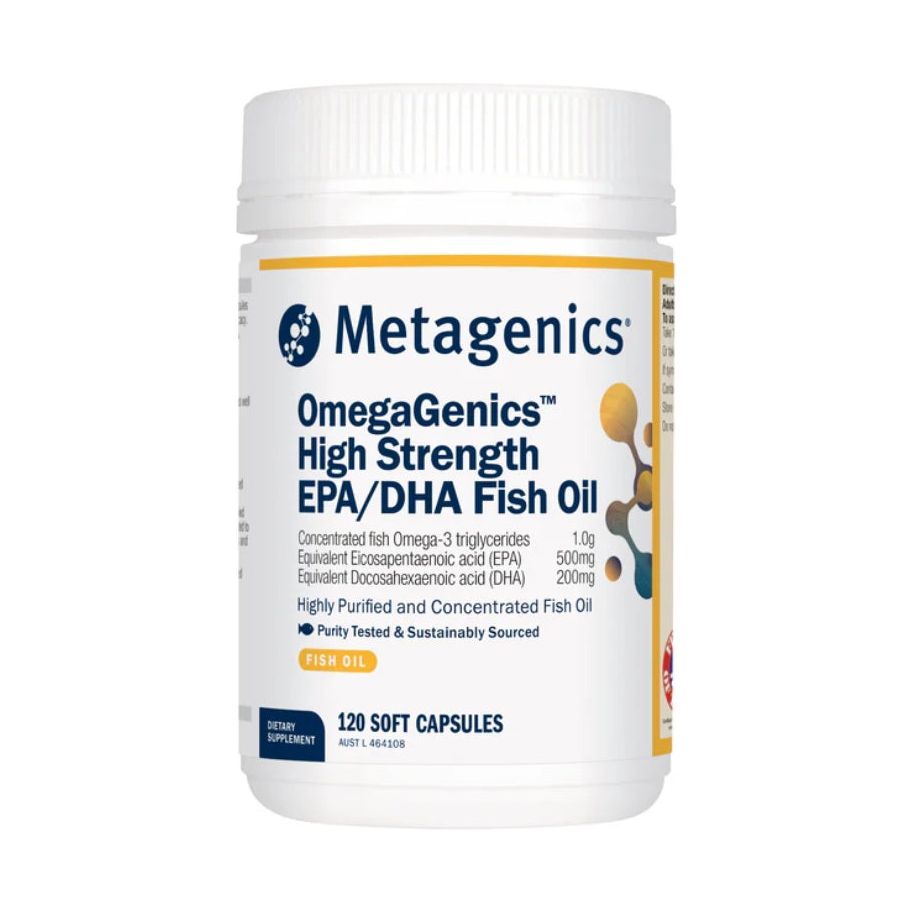 Metagenics OmegaGenics™ High Strength EPA DHA Fish Oil 120 Capsules (Formally MetaPure EPA/DHA)