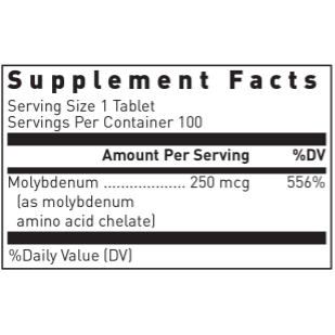 Douglas Laboratories Molybdenum 100 tablets *OUT OF STOCK - PRE ORDERS ONLY*