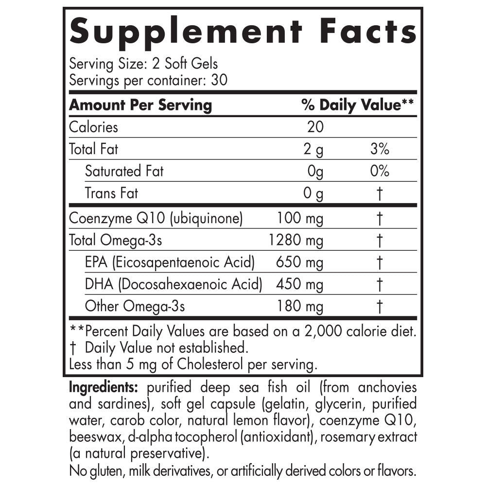 Nordic Naturals ProOMEGA COQ10 60 Softgels