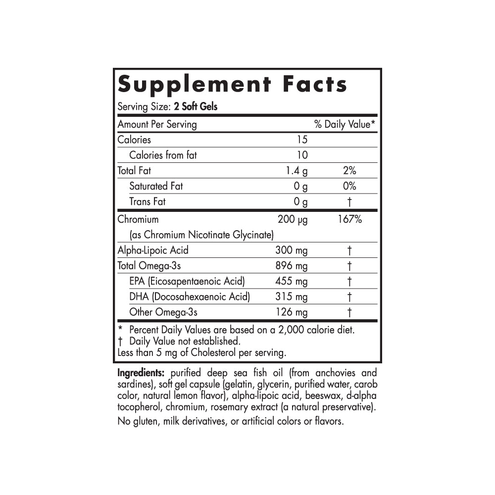 Nordic Naturals ProOMEGA Blood Sugar 60 Softgels