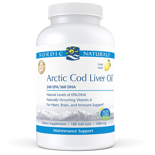 Nordic Naturals Arctic Cod Liver Oil 180 Softgels