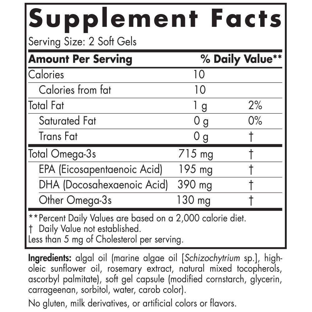 Nordic Naturals Algae Omega 60 Softgels