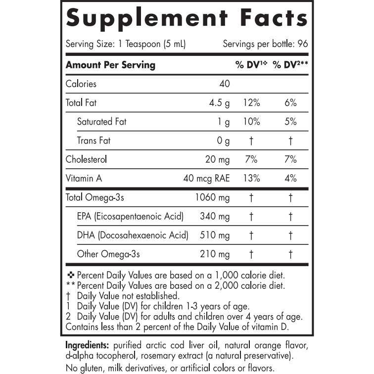 Nordic Naturals Arctic Cod Liver Oil 473ml