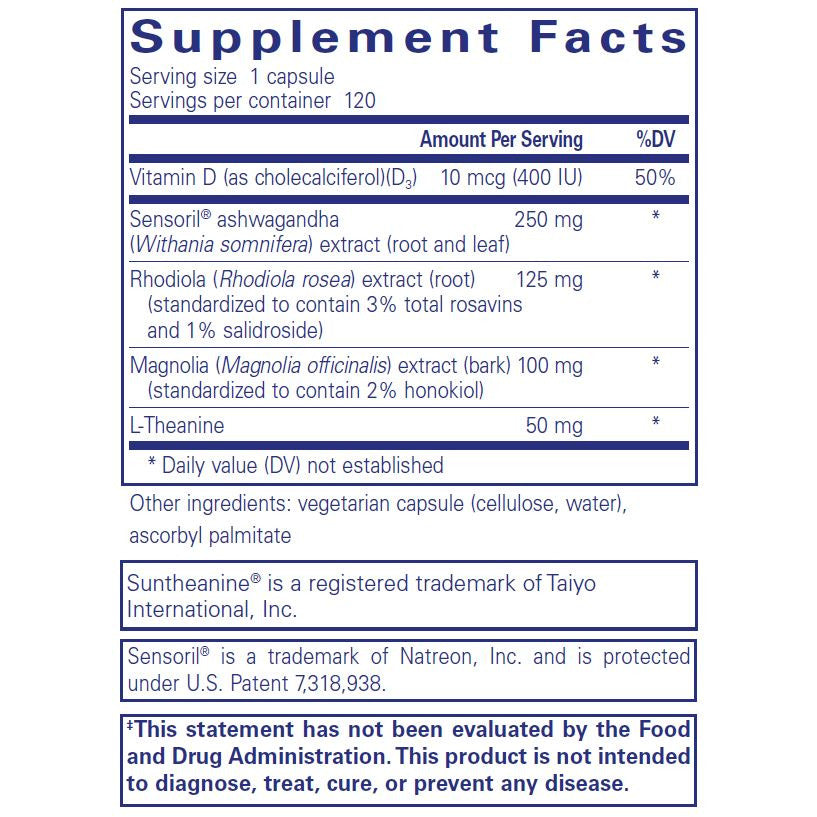 Pure Encapsulations Cortisol Calm 120 capsules