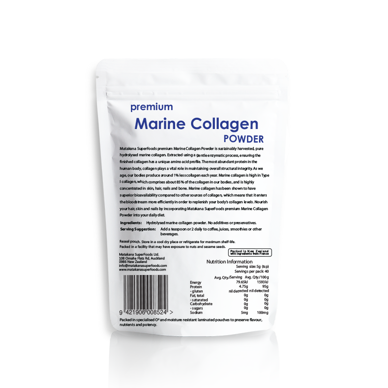 Matakana Superfoods Marine Collagen Powder 200g pouch