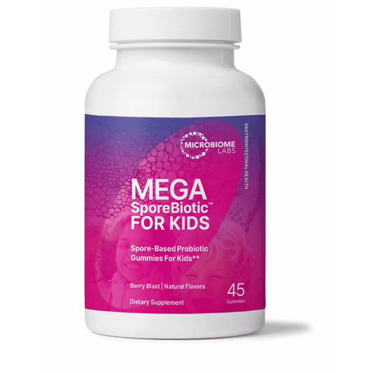 Microbiome Labs MegaSpore Biotic Gummies for Kids. Berry Blast