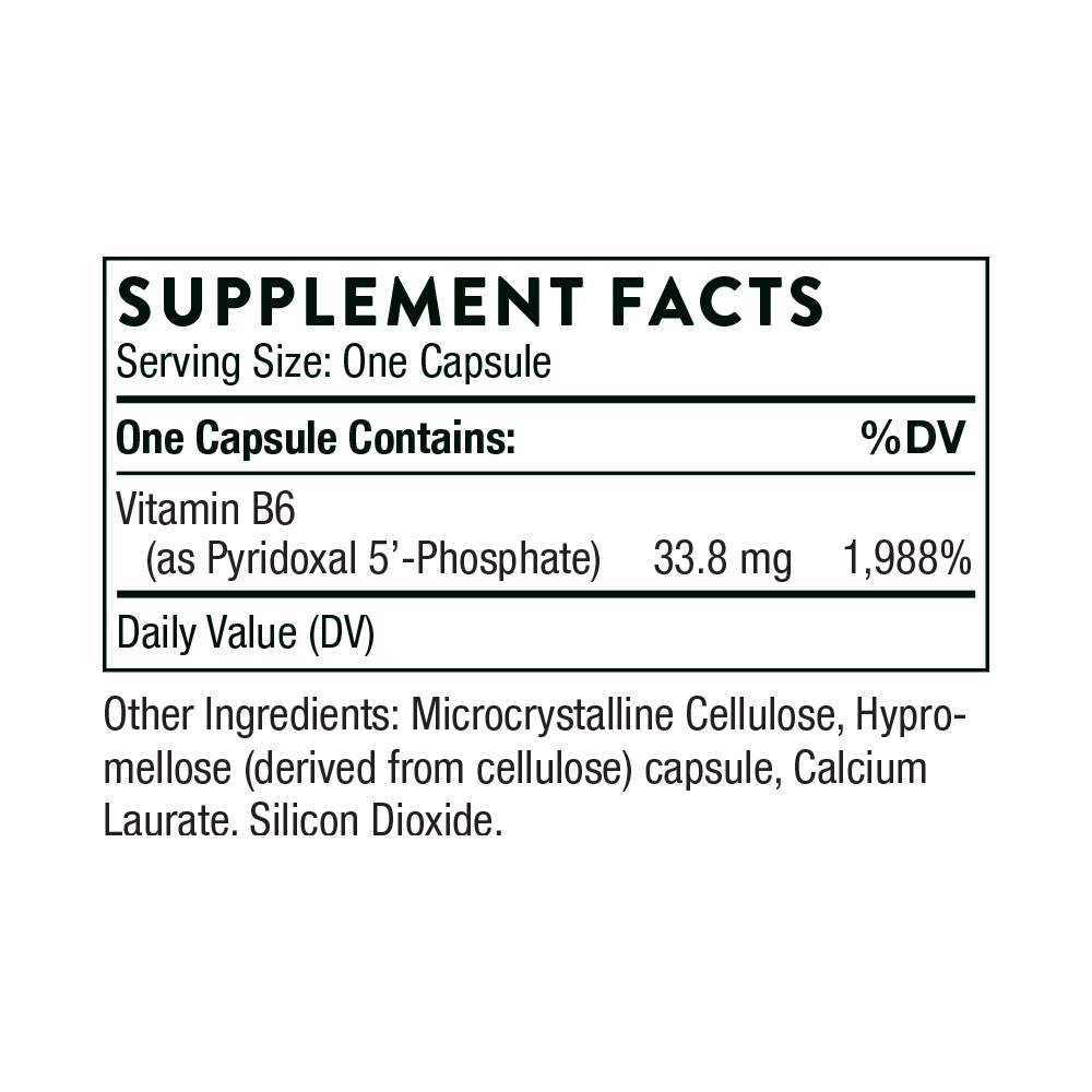 Thorne Pyridoxal 5’-Phosphate 180 Capsules