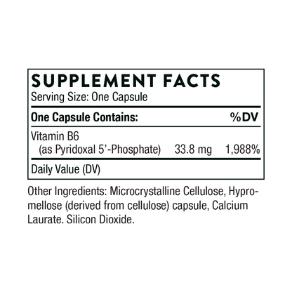 Thorne Pyridoxal 5’-Phosphate 180 Capsules