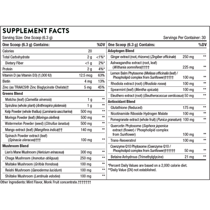 Thorne Daily Greens Plus 189 grams (30 serves)