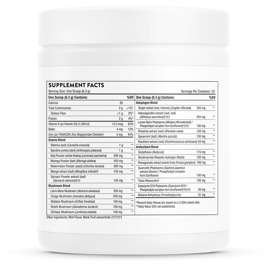 Thorne Daily Greens Plus 189 grams (30 serves)