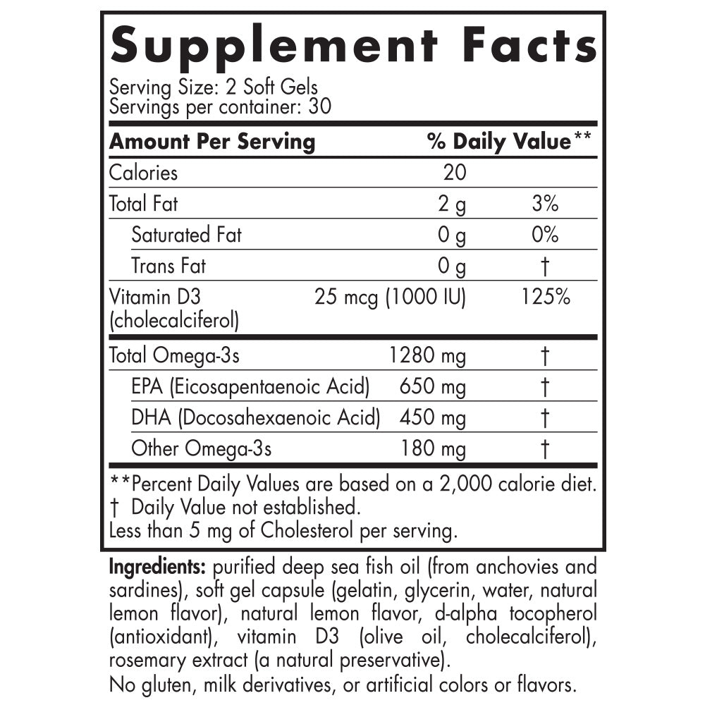 Nordic Naturals ProOMEGA D 60 Softgels