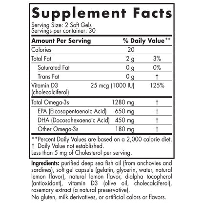 Nordic Naturals ProOMEGA D 60 Softgels