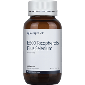 Metagenics E500 Tocopherols Plus Selenium 60 Caps