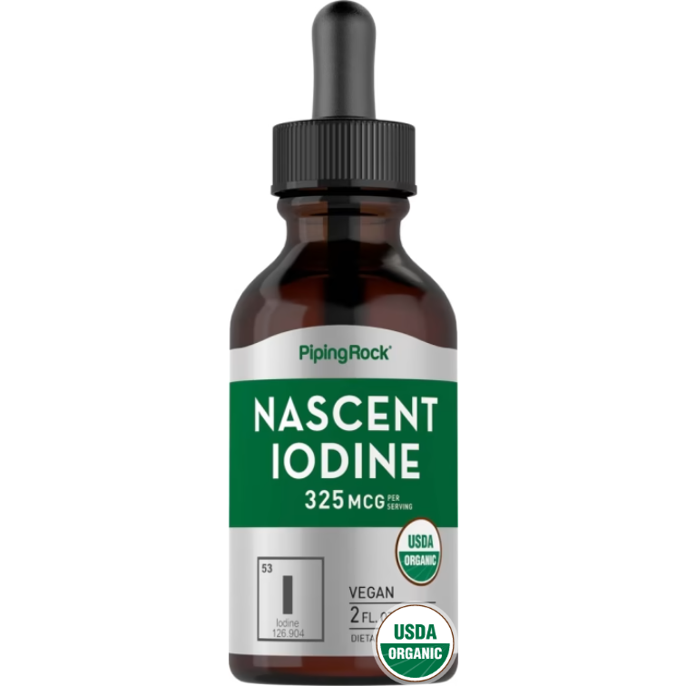 Piping Rock Nascent Iodine, 325 mcg per serving - 59ml bottle