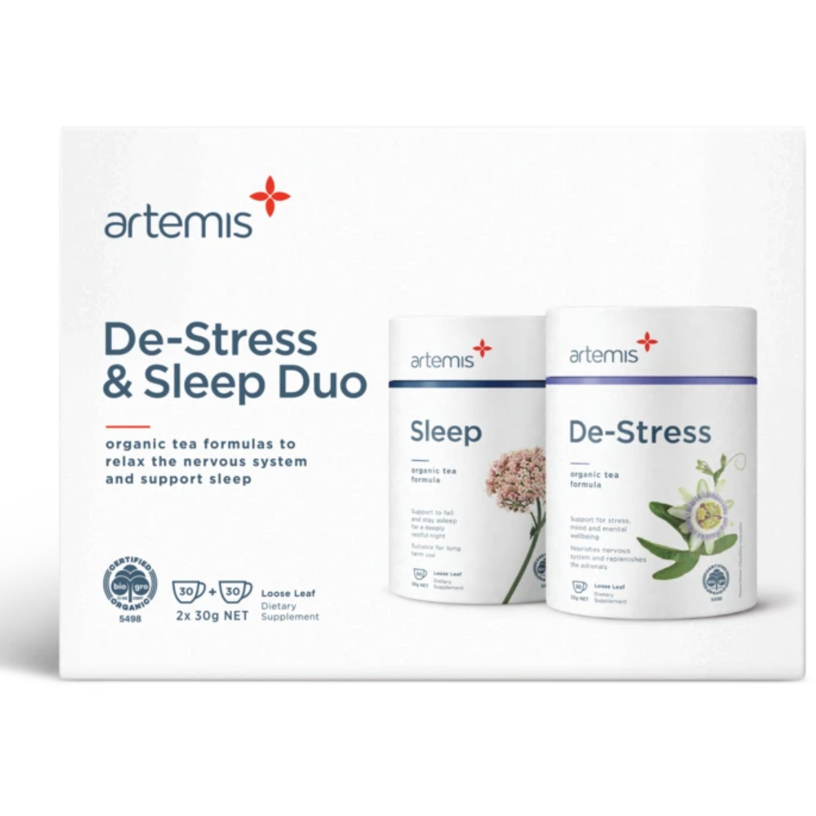 Artemis De-Stress & Sleep Duo 2x 30g